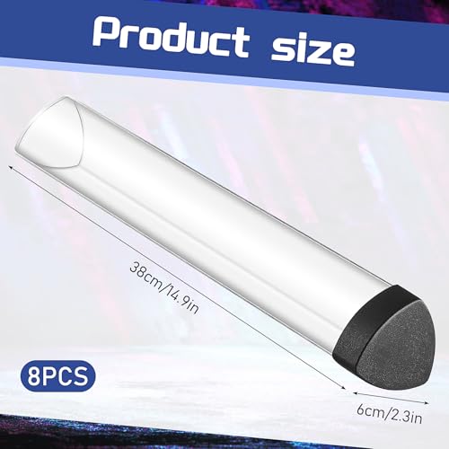 8 Stück Playmat Tube Prismatische, Anti-Roll MTG Playmat Aufbewahrungshülle für Spielmatten Kompatibel mit MTG, Pokemon, Yu-Gi-Oh!, DND & TCG Playmats