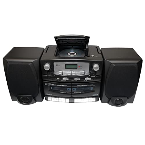 image for Supersonic Black Edition Vintage Bluetooth Stereo System Home Music Au