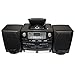 Supersonic Black Edition Vintage Bluetooth Stereo System Home Music Audio System,CD/MP3 Player,AM/FM Radio,Dual Cassette Player/Rec USB inputs,Detachable Speakers,AC/DC,(Remote Included)Matte Black