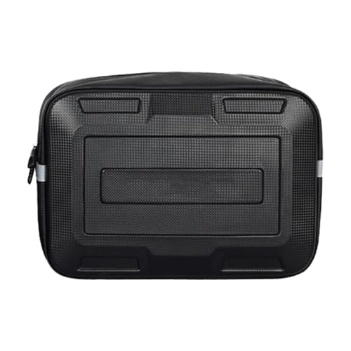 Motorcycle Seat Bag - PVC Leather Motorcycle Handlebar Sack, Hard Shell Saddle Bag | Waterproof and Zippered Front Fork Storage Organizer, Motorcycle Tail Pouch for Outdoor Travel Long Drive