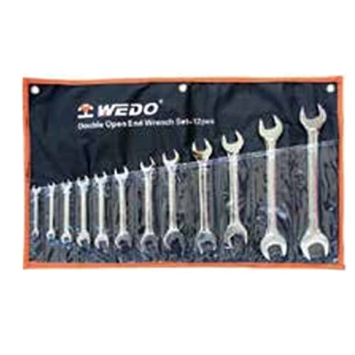WEDO Double Open End Wrench Set(13Pcs), Carbon Steel Spanner Kit, Die-Forged, Heat-Treated