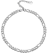 U7 Damen Herren Klassische Fußkette Armband Edelstahl/Gold/Platin plattiert Ankerkette/Panzerkett...