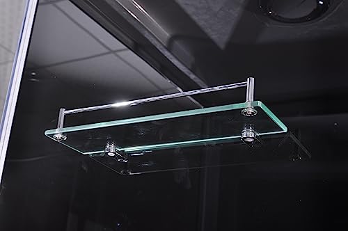 Bild 2 - SANOTECHNIK Komplettduschkabine NEVADA 87×154×225 cm – All‑in‑One Komplettdusche | 5 mm ESG, Dampfgenerator, 8 Massagedüsen, LED‑Kopfbrause, Touch‑Radio, Sitzwanne 48 cm, PR150