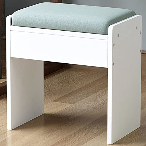 Otomano tapizado rectangular en forma de H con asiento acolchado gris para dormitorio 5