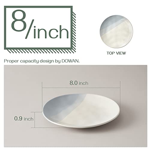 Dowan 8'' Ceramic Dinner Plates, Gradient Blue Dessert Plates, Porcelain Salad Appetizer Plates, Large Kitchen Serving Plates, Dishwasher & Microwave Safe, Set Of 4 #TOP5
