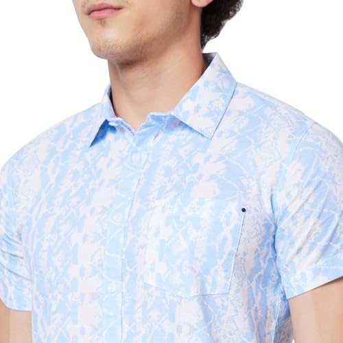Image of Spykar Men's Regular Fit N /A Half Sleeve Printed Casual Shirts