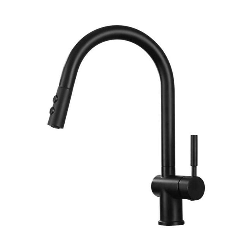 Robinet de cuisine noir mat idéal pour simplifier la préparation des repas en famille