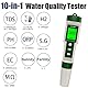 OBEST ph wert messgerät 10-in-1, Messgerät TDS EC ORP Salz S.G H2 MΩ Fertilität Temp, pool tester teichwasser wassertester, water quality testing pool messgerät ph für Trinkwasser, Schwimmbad, Labor