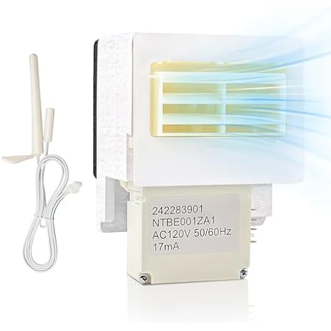 Upgraded 242303001 Air Damper Control Assembly and 242278801 Refrigerator Thermistor Compatible with Frigidaire, Crosley, White, Refrigerator Damper Assembly replaces 3016452 AP5788340 PS8746718 Cover
