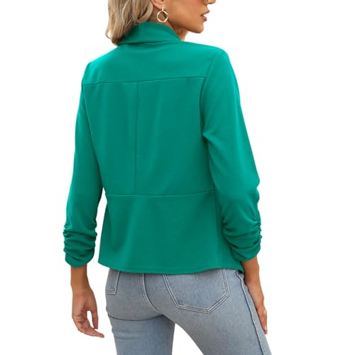 Image of POGTMM Women 3 /4 Sleeve Blazer Open Front Cardigan Jacket Work Office Blazer