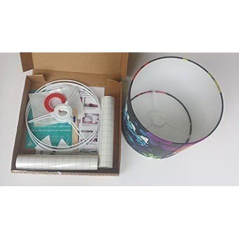 25cm Lampshade Making Kit Twin Pack with Wooden Stick Cover