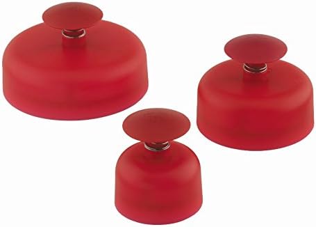 Kuhn Rikon Pocket Maker Dough Crimper and Cookie Cutter Set, Red