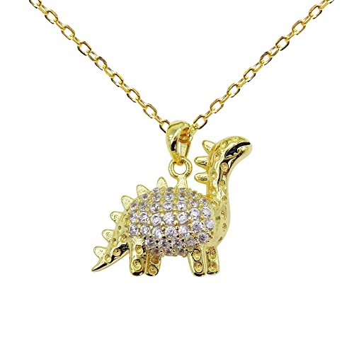 Collier stégosaure dinosaure argent idéal pour offrir un cadeau d'anniversaire original