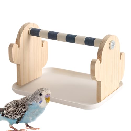 Perchoir à oiseaux avec jouet interactif enrichissant pour inséparables