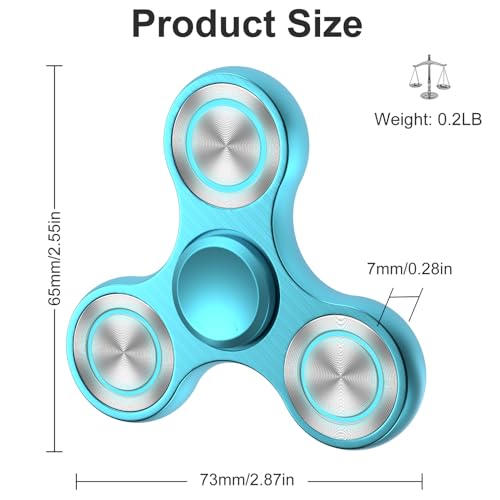 Image of Fidget Spinners Toy, Metal Stainless Steel Bearing High Speed 4-8 Min Spins, EDC ADHD Stress Anxiety Relieves Fidgets Finger Toys, Spinner Toys for Adults and Kids