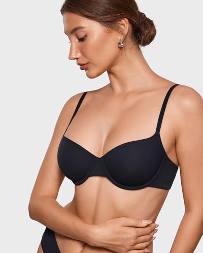 Image of INLYRIC Women's Unlined Balconette Bra Demi Underwire