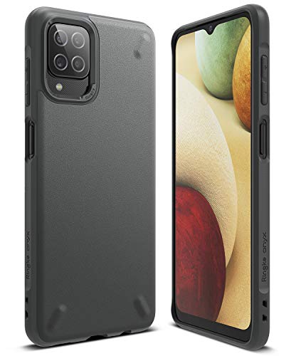 Image of Ringke Onyx for Samsung Galaxy A12 / A02 Case Back Cover, [Extreme Tough] Rugged Flexible Protection Durable Anti-Slip TPU Heavy Impact Shock Absorbent for Galaxy A12 / A02 Back Cover Case - Dark Gray