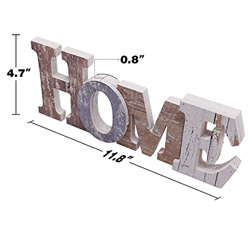 Wood Home Sign, Decorative Art Wall Mount, Free Standing Wooden Word Table Signs For Home Decor (Home) #TOP1