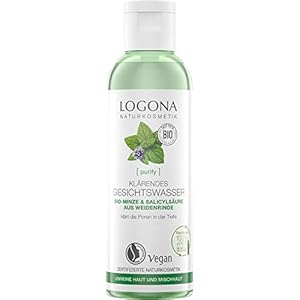 Bio Klärendes Gesichtswasser von LOGONA Naturkosmetik für unreine Haut & Mischhaut, Bio-Minze & natürlicher Salicylsäure…