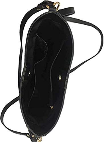 Image of HUGS IDEA Boho Bags for Women Leather Handbag Shoulder Bucket Crossbody Purse