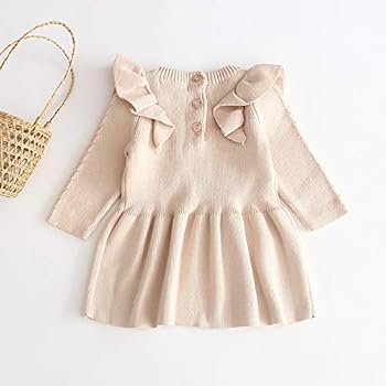 knee length dresses for ladies Beige Floral Tiered Ruffle Midi Dress with Long Sleeves main image 0