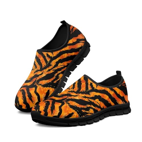 xixirimido Tiger Print Slip-On Sneakers for Women