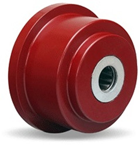 3-1/2" Cast Iron Flanged Wheel, 500 lbs Capacity, Roller Bearings