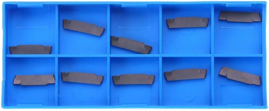 10Pcs MGMN200-G LDA Carbide Grooving Inserts 2Mm Width For Steel Cast Iron Stainless Steel Aluminum Semi-Finishing And Finishing Cutting Tool Kit