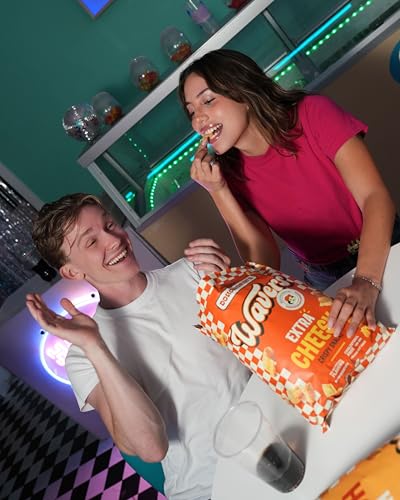 Image of WAVERS by Doughbrik's Snacks, Extra Cheesy Flavor 0.5 oz Bags, Crispy Crunchy Texture Perfect Anytime Snack Made in the USA (6-Pack)