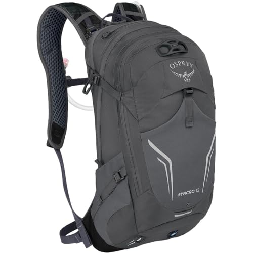 Osprey Syncro 12L Men's Hiking Backpack with Hydraulics Reservoir, Coal Grey