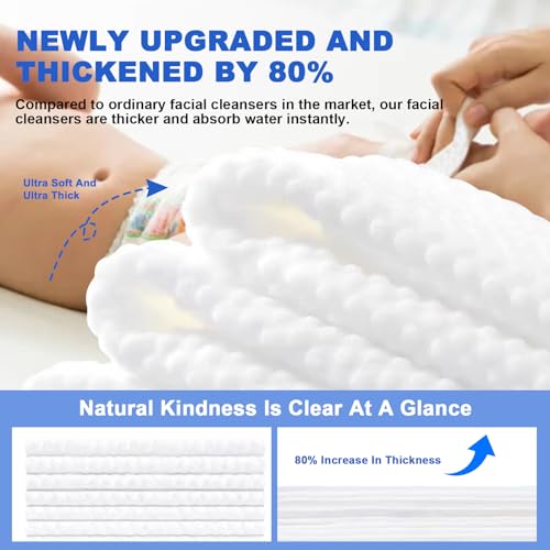 Toalha de rosto descartável de 200 unidades, lenços secos faciais de algodão macio, multiuso para cu