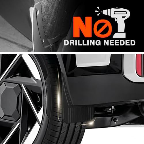 Image of Muslogy Mud Flaps Splash Guards for 2027 2028 Kia Seltos Accessories | for 2027+ Kia Seltos Accessories Front and Rear Mud Guards 4PCS No Drilling Fender Mudguards Kit with Hardware Accessories