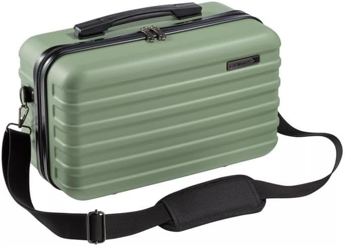 Cabin Max Vanity Carry On Cabin Case with Shoulder Strap fits Under Seat Included Hand Luggage Allowance (Bodo Green)