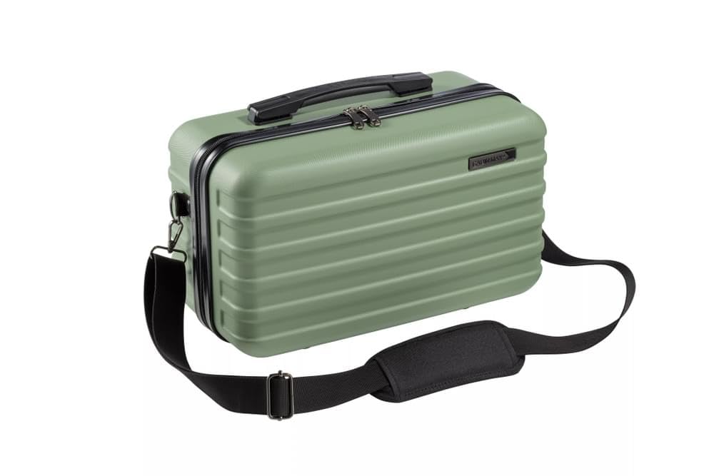 Cabin Max Vanity Carry On Cabin Case with Shoulder Strap fits Under Seat Included Hand Luggage Allowance (Bodo Green)