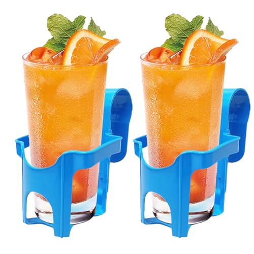 Portavasos de piscina – Contenedor para bordopiscina – Par de organizadores colgantes desmontables , bañera de hidromasaje, jardín, playa, terraza, baño