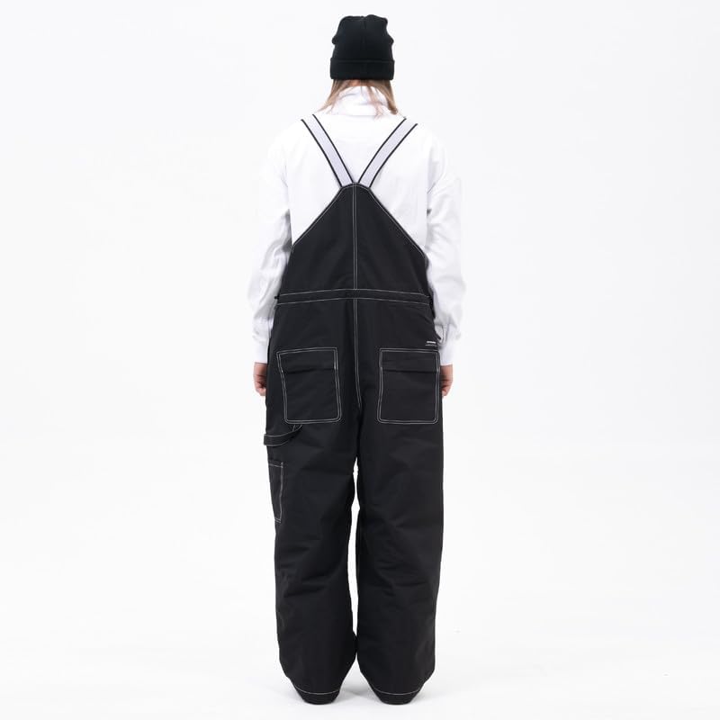 SNOWVERB Baggy Snow Bib Pants Waterproof Ski Bib Overalls Adjustable Snowboard Bibs Winter Snowsports Men