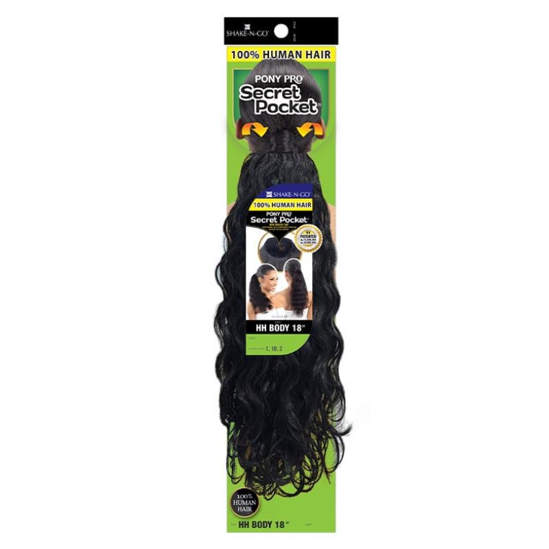 Shake-N-Go Human hair ponytail Secret pocket ponypro Body 18" (1)