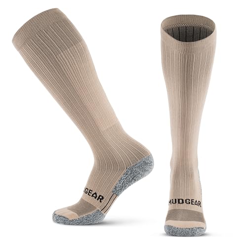 Image of MudGear Graduated Compression Socks, Durable, Sweat-Resistant OCR Performance Socks with Cushioned Footbed, Made in USA