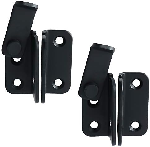 Mooche 2Pcs Flip Latch Gate Latches Sliding Door Bolt Latch Safety Door Lock Catch 1.8", Stainless Steel Matte Black, MMS3001B-2P