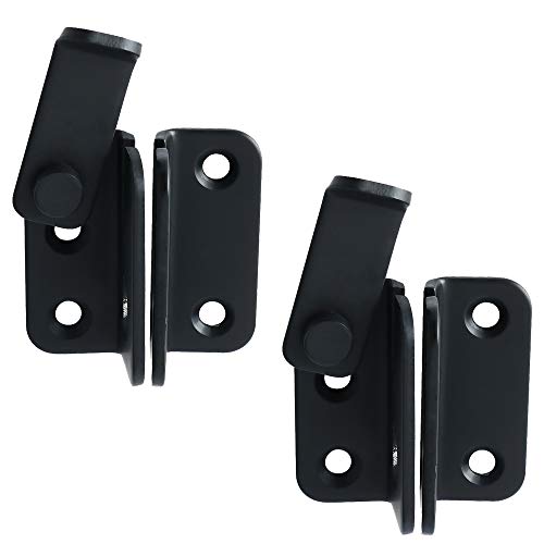 Mooche 2Pcs Flip Latch Gate Latches Sliding Door Bolt Latch Safety Door Lock Catch 1.8", Stainless Steel Matte Black, Mms3001B-2P #TOP17