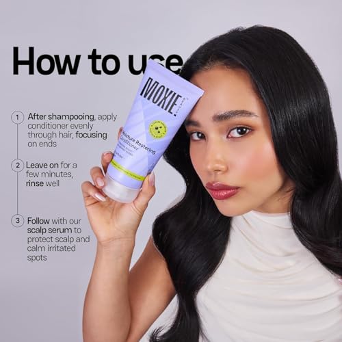 Image of Moxie Beauty Moisture Restoring Conditioner, Cocoa & Biotin | 120ml | An anti-dandruff conditioner with cocoa butter and biotin that boosts hydration and helps repair the scalp's moisture barrier