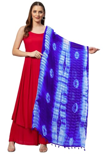 Chandrakala Chiffon Dupatta for Women, Shawl Scarf Wrap Chunni (D288-P)