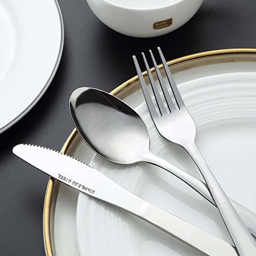 Dinner Knives, 6 Piece Dinner Knife Set, Kitchen Knives (8.1 Inch, 20.5cm), Stainless Steel Cutlery Knife, Table Knives for Home, Hotel and Restaurant, Dishwasher Safe - Image 2