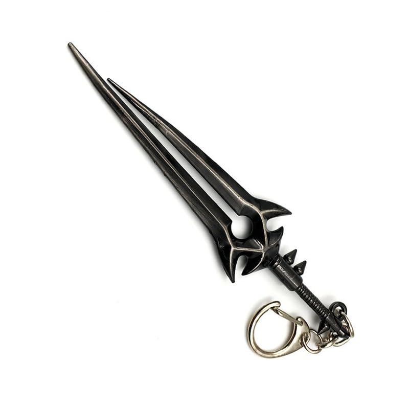 Wow Weapon Thunderfury Sword Keychain Metal Keyring Cosplay Accessories