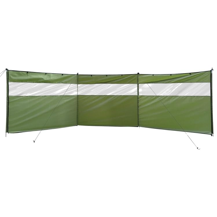 AAMEN Portable Camping Windbreak 4.4m x 1.3m Outdoor Wind Shield, Foldable Beach Windbreaker Screen, Garden Privacy Barrier for Camping, Picnics & Festivals