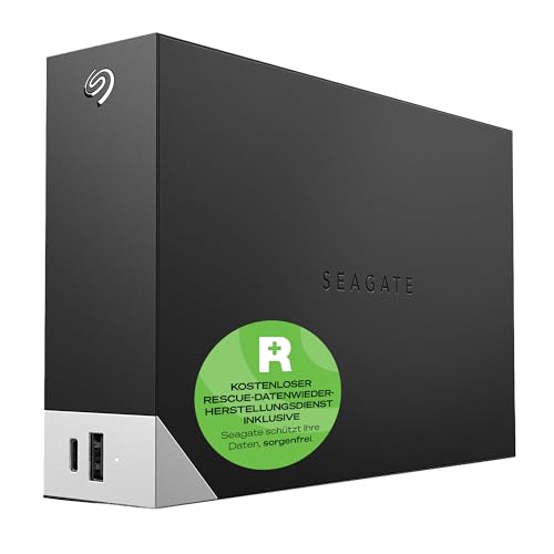 Seagate One Touch HUB 16TB Externe Festplatte, 2-Fach USB Hub, 3.5 Zoll, USB 3.0, PC, Notebook & Mac, inkl. Data Rescue Service (STLC16000402)
