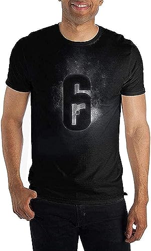 Todl Camiseta de manga corta Rainbow Six Siege, Negro, 46