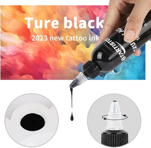 Black Ink Professional 4oz (120ml) Vegan-Friendly Pigment Ink Black Supplies Ink... - Image 3