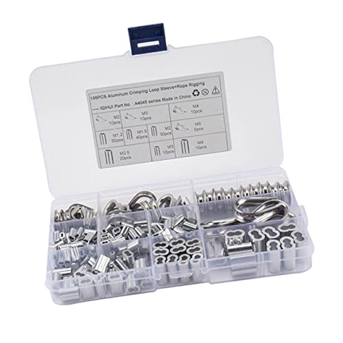 FUNOMOCYA Professional Cable Fixing Workpiece Wire Crimpers Electrical Steel Cable Loops Thimble Rigging Kit