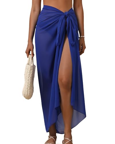 Image of Eicolorte Womens Beach Cover Up Chiffon Sheer Bikini Beach Swimsuit Coverup Sarong Pareo Wraps for Women